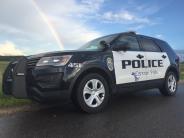 Police Cruiser with Rainbow behind