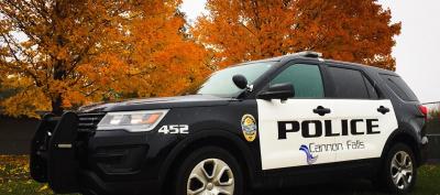 Police Cruiser in Fall