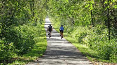 Bikers on Cannon Valley Trail